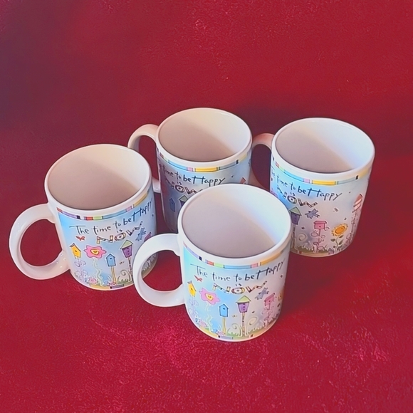 ☆Set of 4, Cathy Davis Design. Scatter Joy, The Time To Be Happy is Now.☆ - Picture 3 of 14